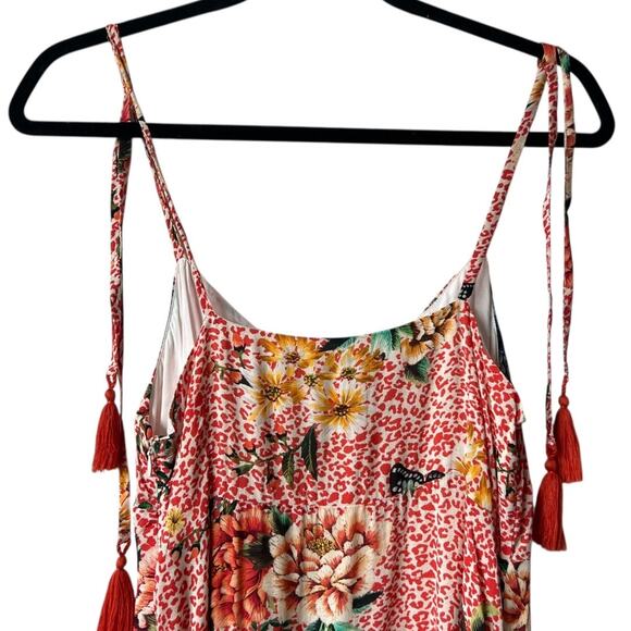 Farm Rio For Anthropologie Verbena Tiered Floral Midi Summer Dress Size S - Picture 5 of 12